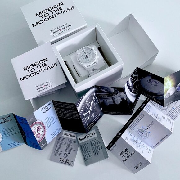 Omega X SWATCH SpeedMaster MoonSwatch MISSION TO MOONPHASE-FULL MOON